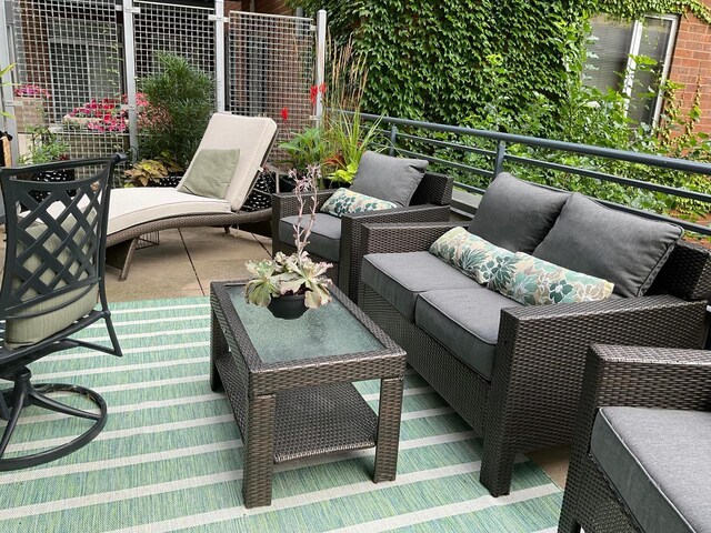 balcony with an outdoor living space