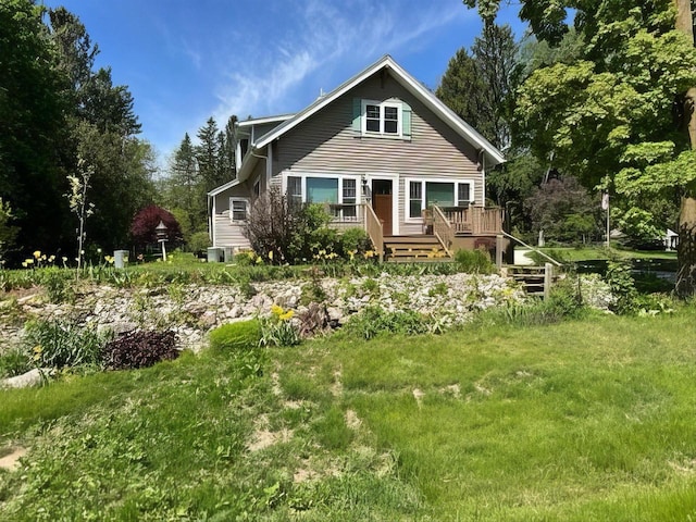 view of front of home featuring a deck