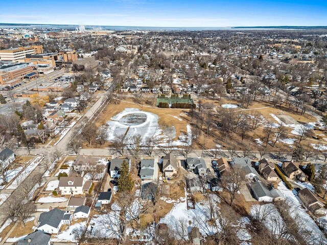 aerial view with a residential view