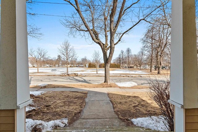 view of snowy yard