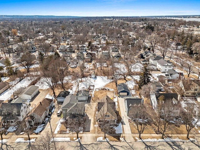 aerial view featuring a residential view