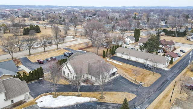 aerial view featuring a residential view