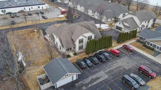 aerial view with a residential view