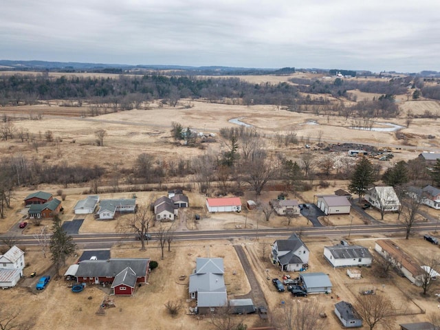 drone / aerial view with a rural view