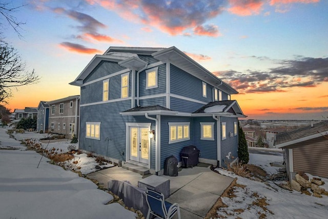 view of front of home featuring french doors