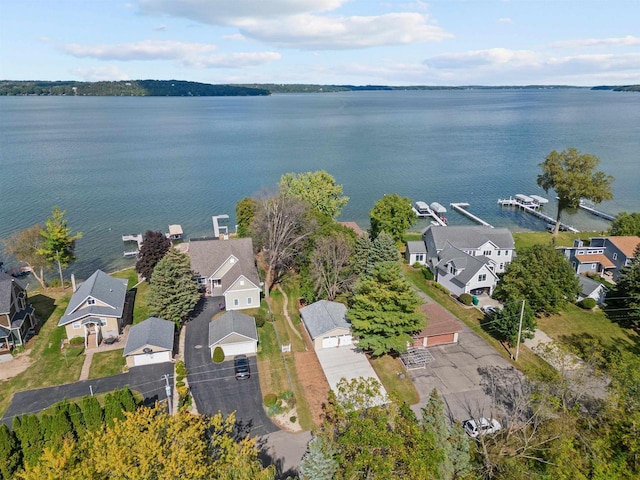 W3084 Blackbird Point Dr, Green Lake, WI 53946 - aerial view of residential area featuring a large body of water