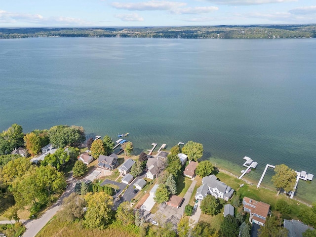 W3084 Blackbird Point Dr, Green Lake, WI 53946 - aerial overview of property's location featuring a nearby body of water and nearby suburban area