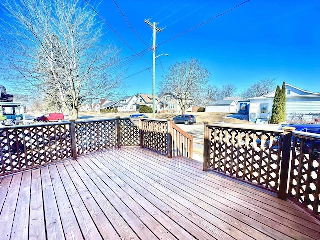 deck featuring a residential view