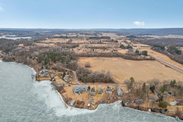 drone / aerial view featuring a rural view