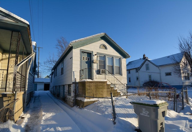 view of front of property with fence