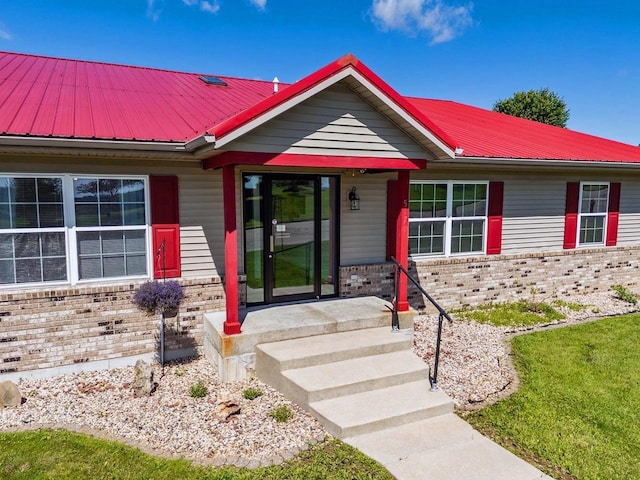 517 Darcy Dr, Hillsboro, WI 54634 - ranch-style house with metal roof and brick siding