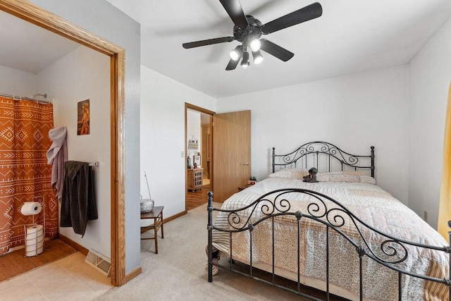517 Darcy Dr, Hillsboro, WI 54634 - carpeted bedroom with ceiling fan and baseboards