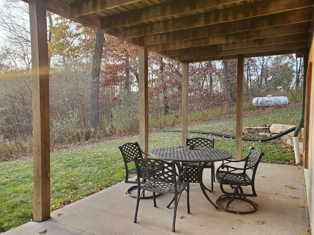 view of patio / terrace featuring outdoor dining area