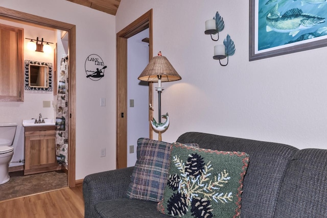 interior space featuring wood finished floors