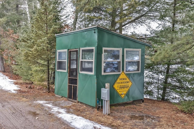 view of outbuilding with an outdoor structure