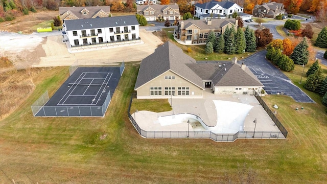 bird's eye view with a residential view