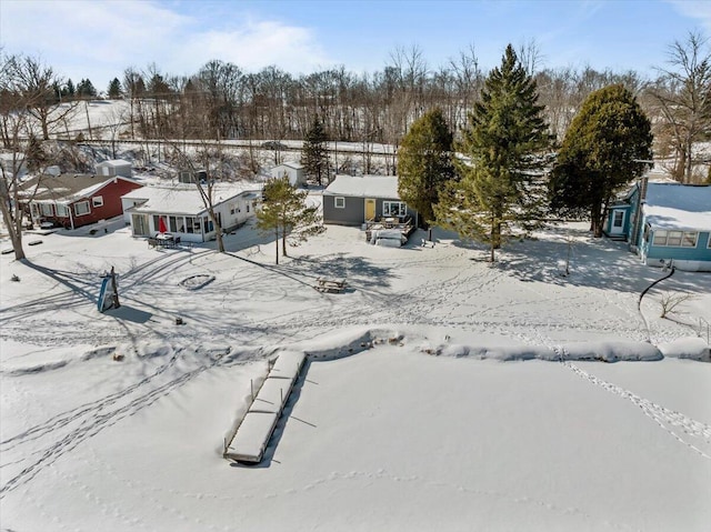 view of snowy aerial view