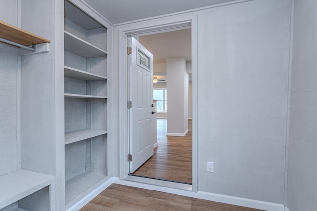 interior space featuring wood finished floors