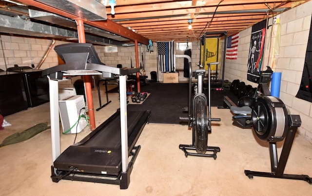 view of workout area