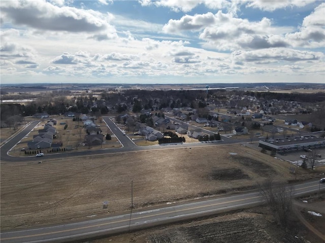 bird's eye view with a residential view