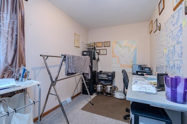 home office featuring baseboards