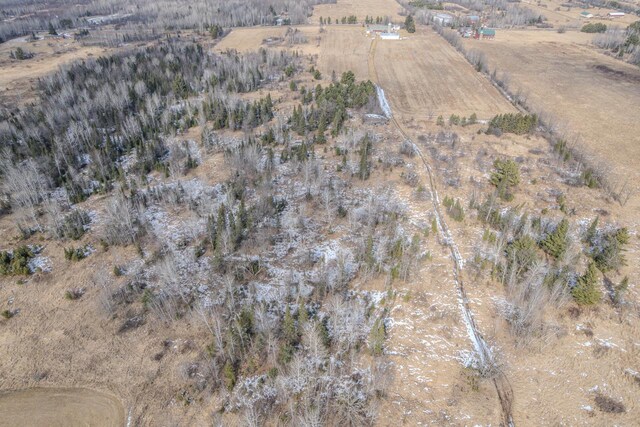 bird's eye view with a rural view