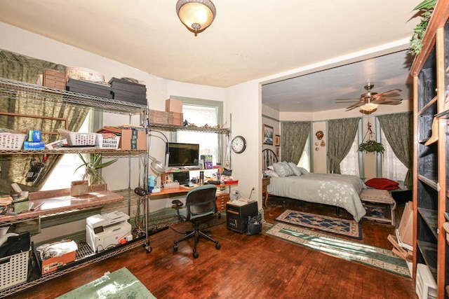 bedroom with wood finished floors