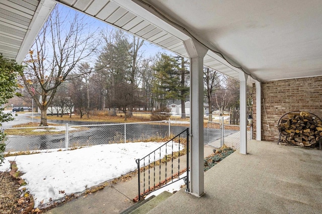 view of patio with fence