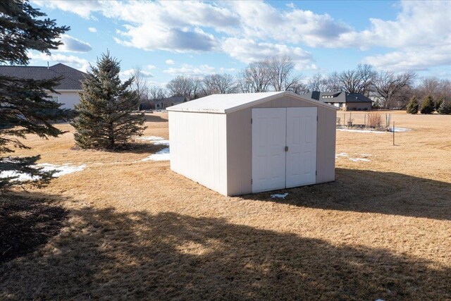 view of shed