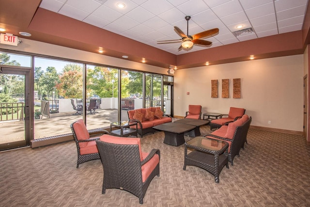 lobby featuring visible vents and a sunroom