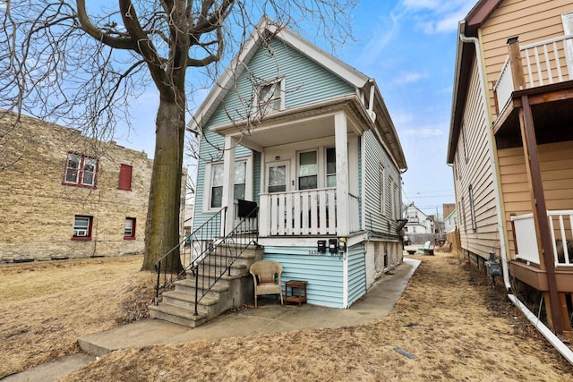 view of shotgun-style home