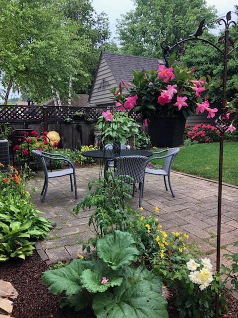 view of patio with fence