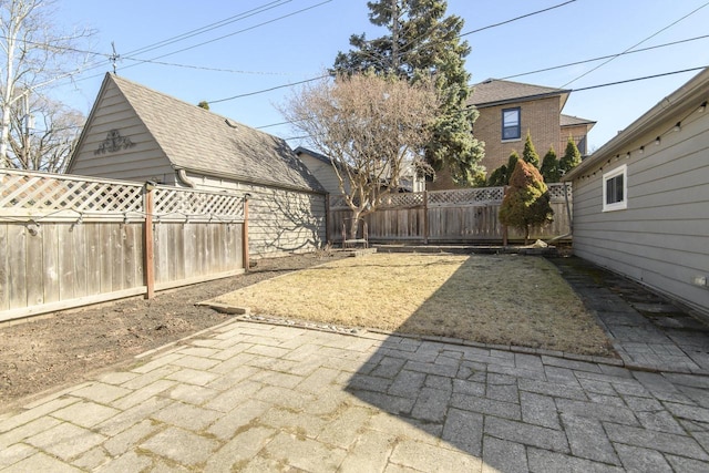 view of patio / terrace featuring a fenced backyard