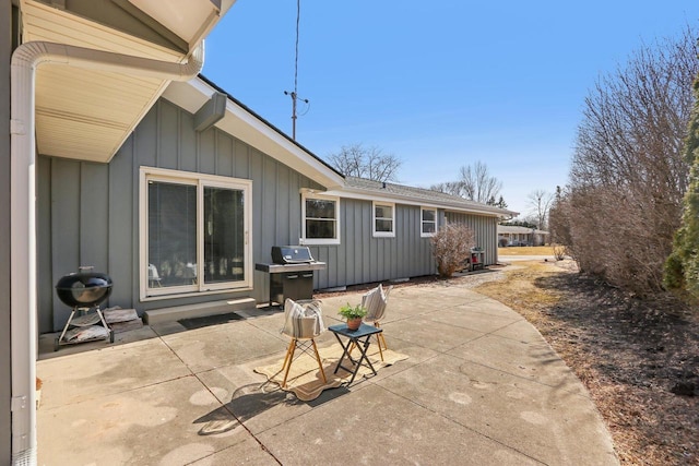 view of patio with area for grilling