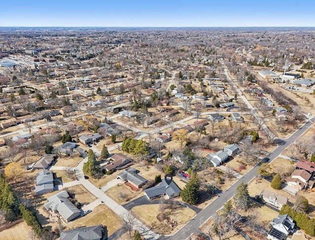 drone / aerial view with a residential view