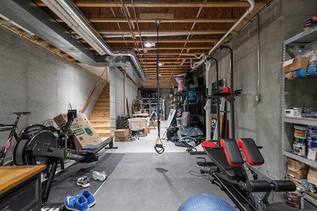 view of workout area