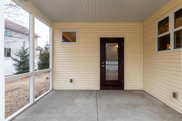 view of doorway to property