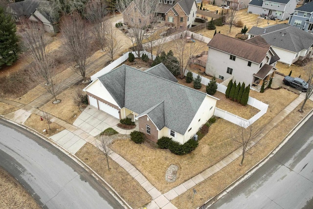 drone / aerial view featuring a residential view