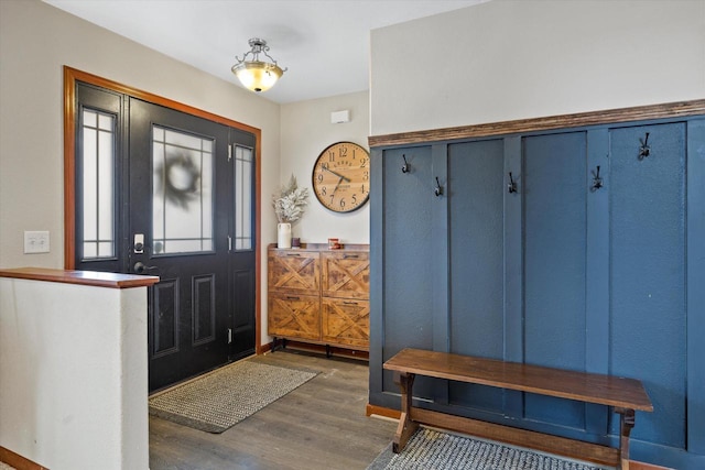 entryway featuring wood finished floors