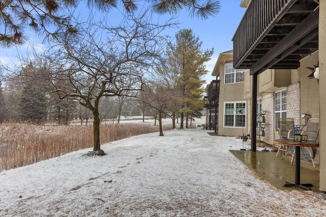 view of snowy yard