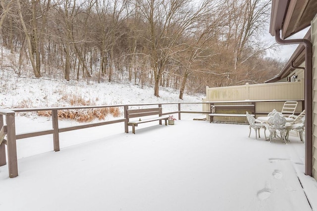 view of snowy yard