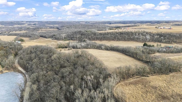 aerial view with a rural view