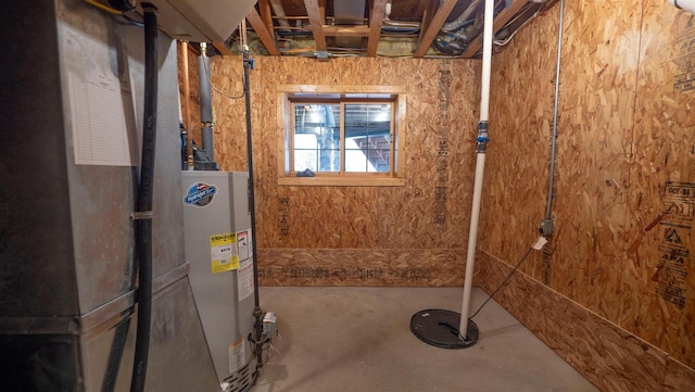 interior space featuring gas water heater