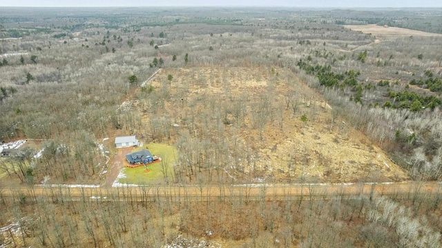 drone / aerial view with a rural view