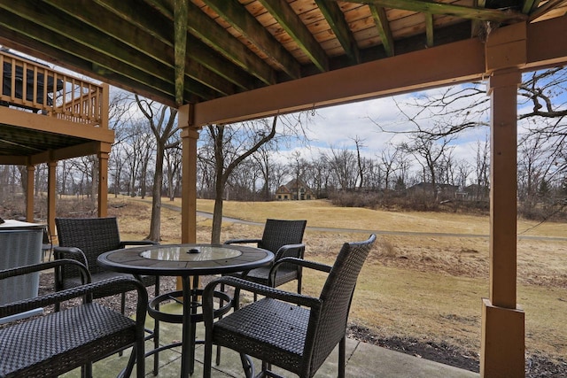 view of patio / terrace featuring outdoor dining area