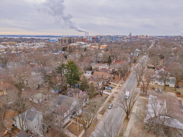 drone / aerial view featuring a view of city