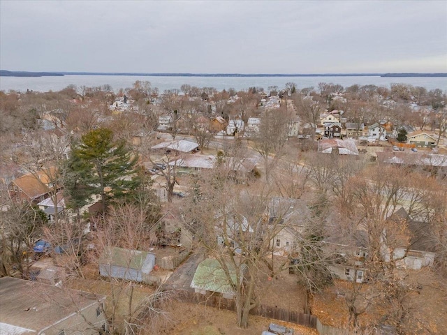 bird's eye view with a residential view