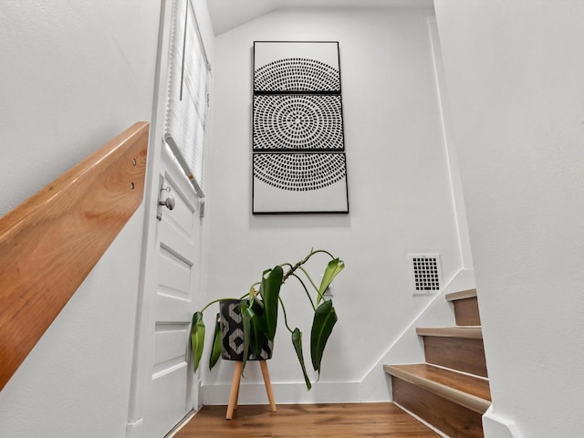 details with wood finished floors and visible vents