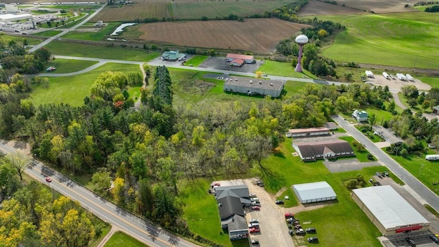 aerial view featuring a rural view