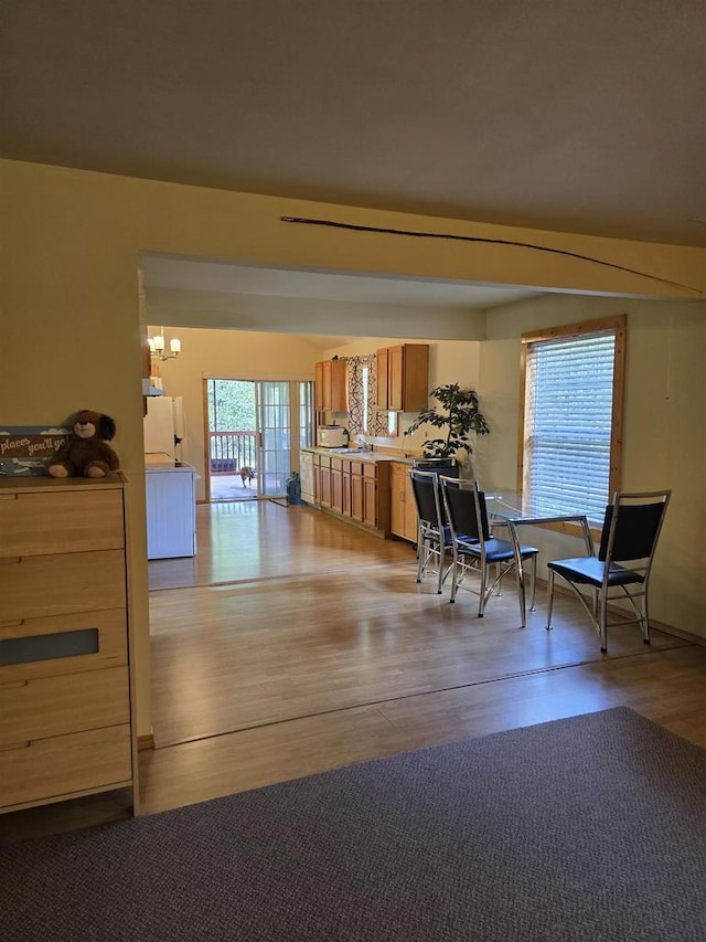 2838 W 3rd Dr, Oxford, WI 53952 - corridor featuring light wood finished floors